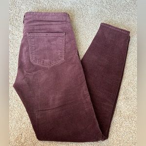 Edyson maroon corduroy Size 26S skinny pants